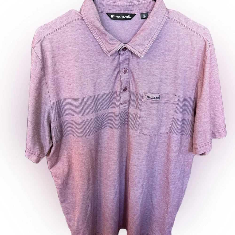 Travis Mathew’s Men’s Short Sleeve Golf Polo with Front Pocket. Size XL